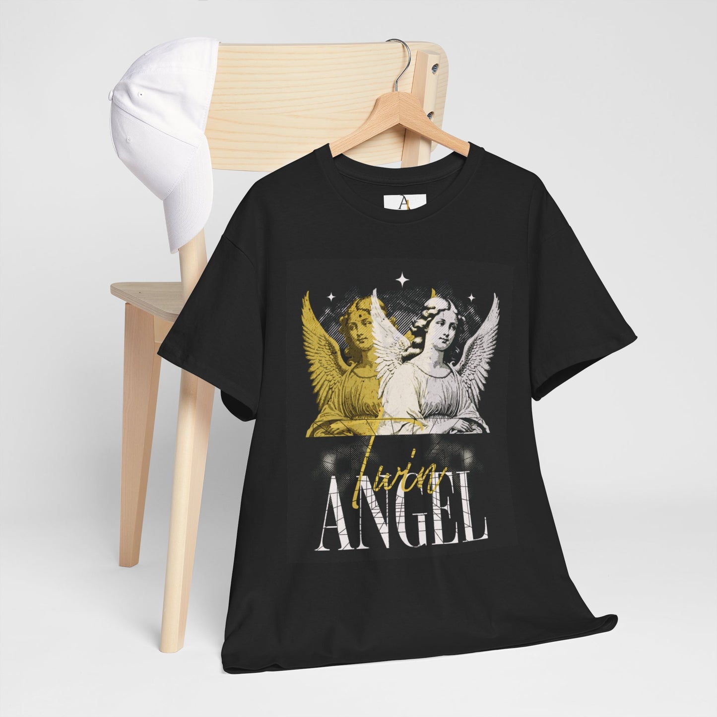 Celestial Angel Graphic Unisex Heavy Cotton Tee - Spiritual Vibes