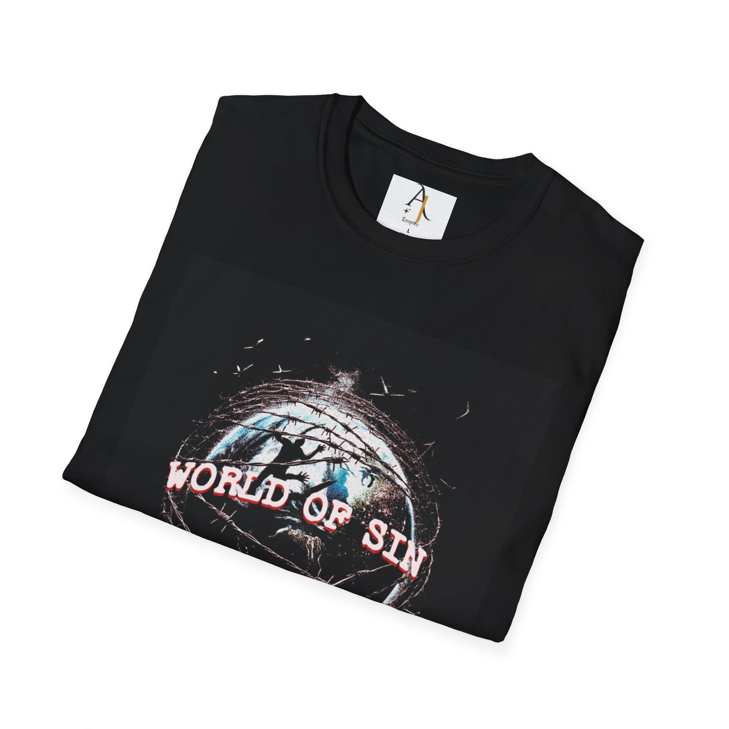 World of Sin Unisex Softstyle T-Shirt - Edgy Graphic Tee for Casual Wear