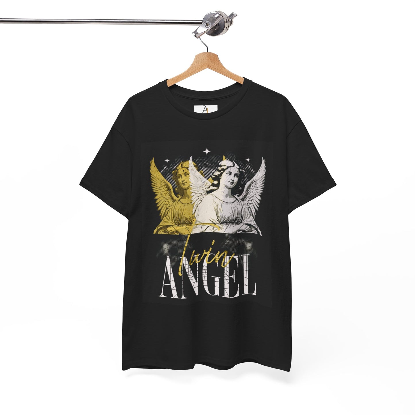 Celestial Angel Graphic Unisex Heavy Cotton Tee - Spiritual Vibes