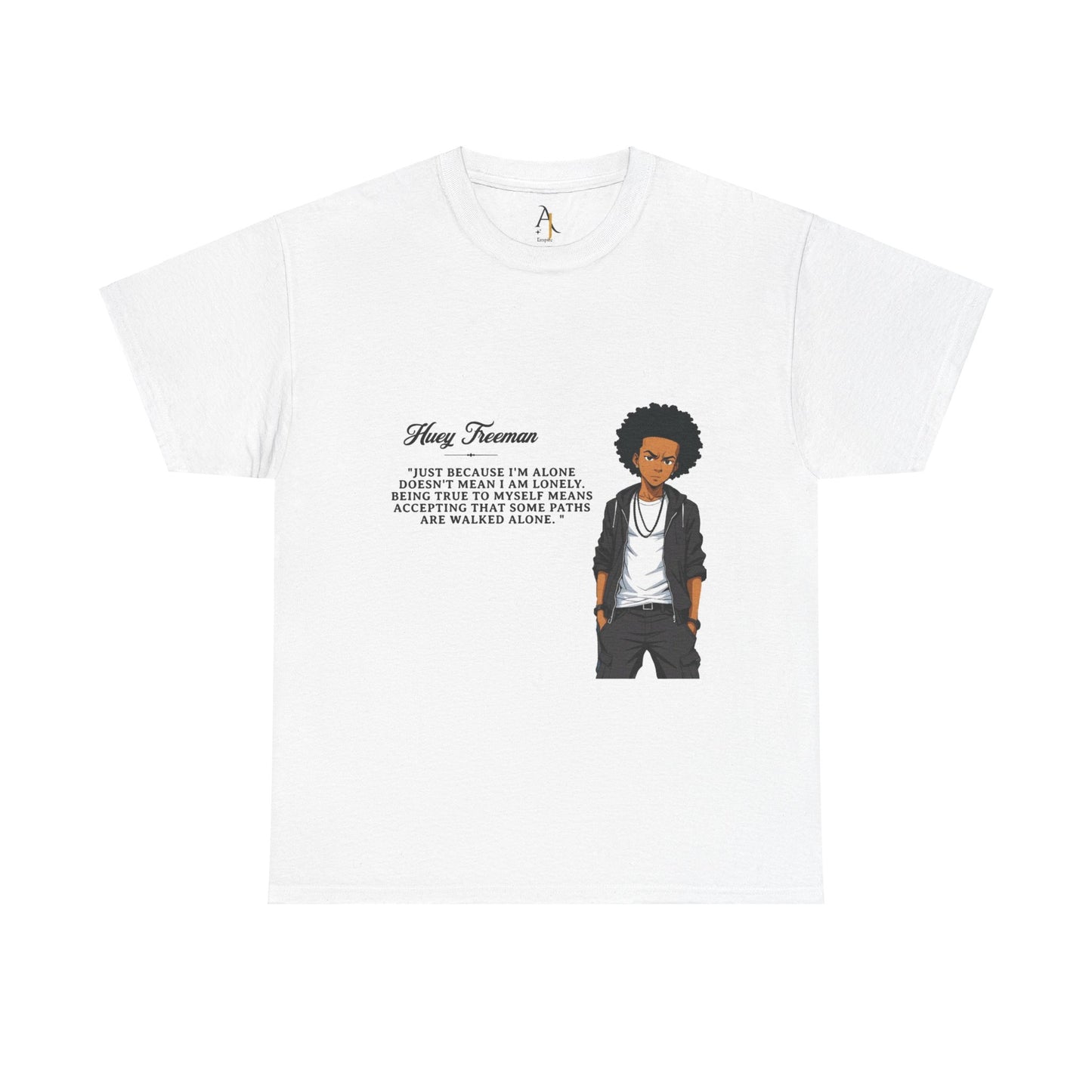 Unisex Heavy Cotton Tee - "Just Because I'm Alone" Inspirational Graphic Tee