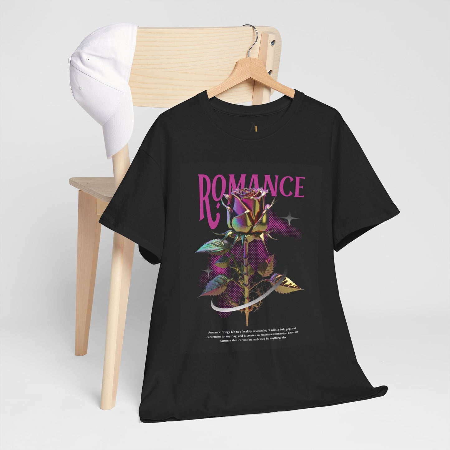 Romantic Floral Unisex Heavy Cotton Tee - Perfect Gift for Love Celebrations