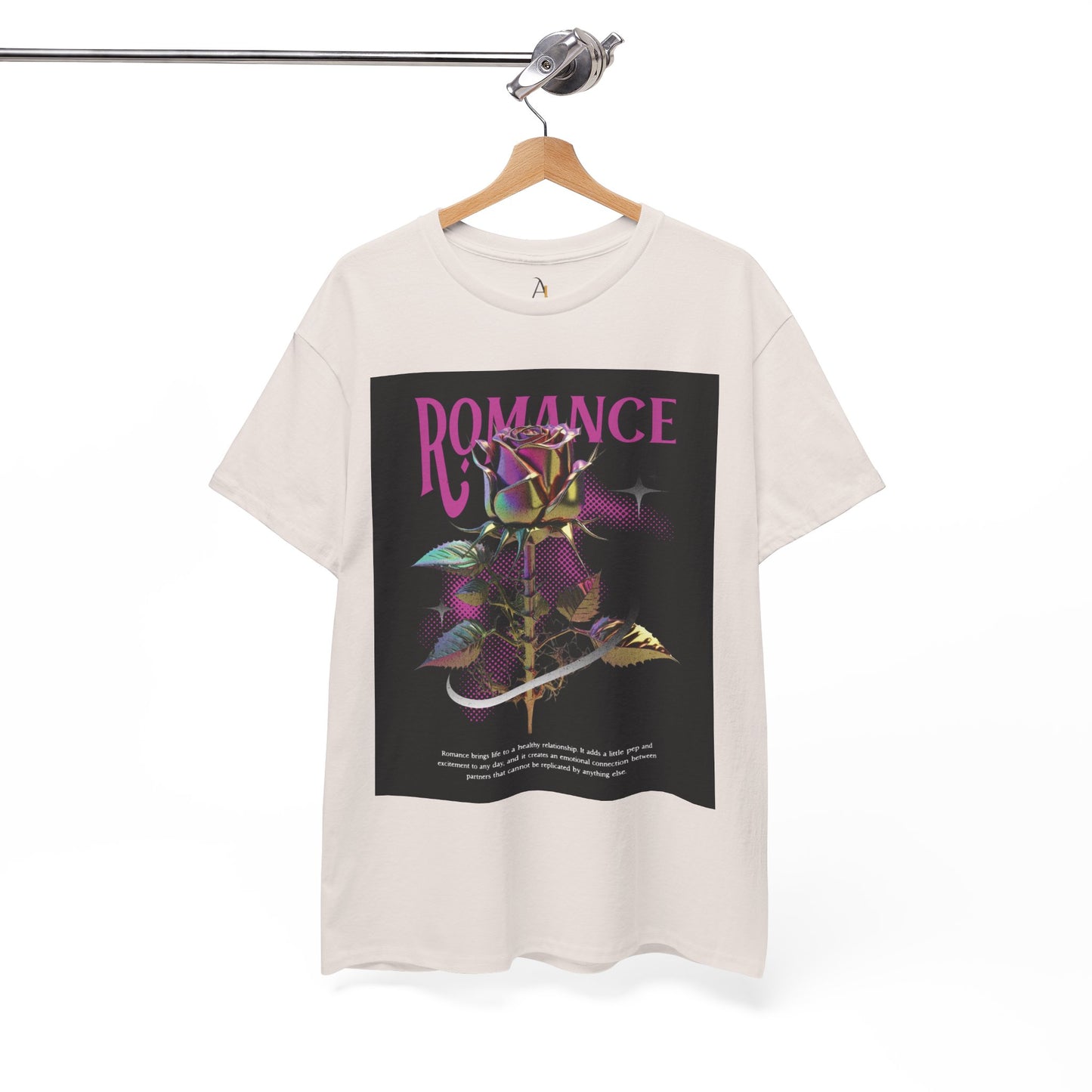 Romantic Floral Unisex Heavy Cotton Tee - Perfect Gift for Love Celebrations