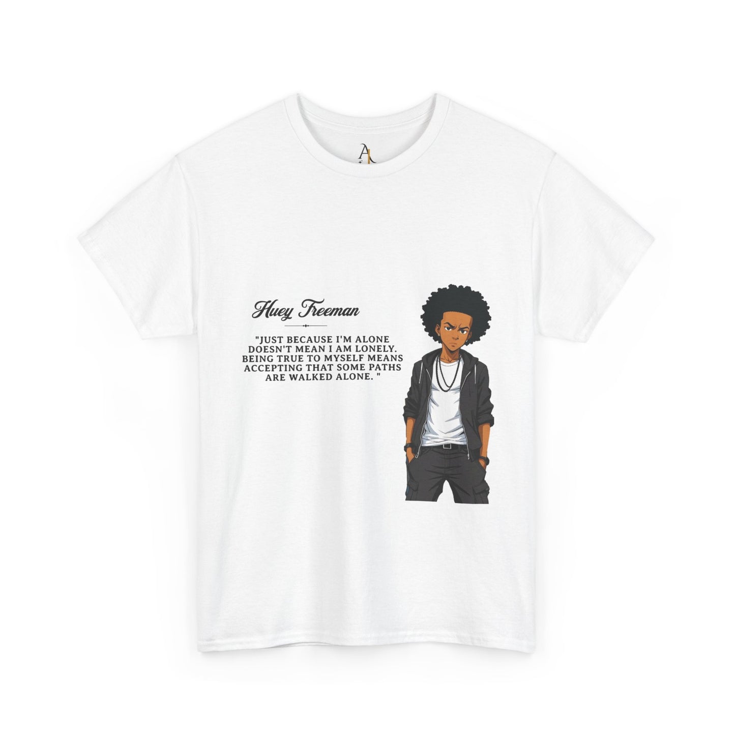 Unisex Heavy Cotton Tee - "Just Because I'm Alone" Inspirational Graphic Tee