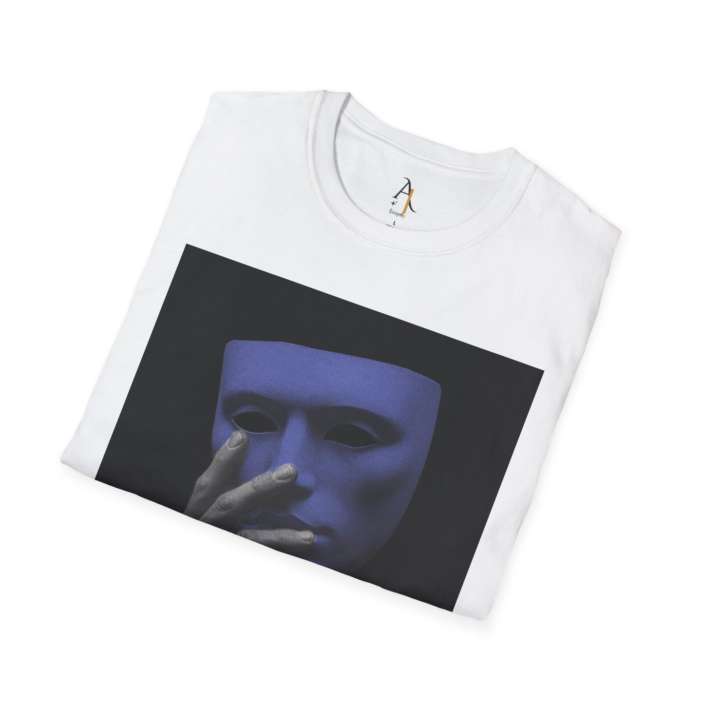 Unisex Softstyle T-Shirt - Artistic Masked Design, Perfect for Creative Souls