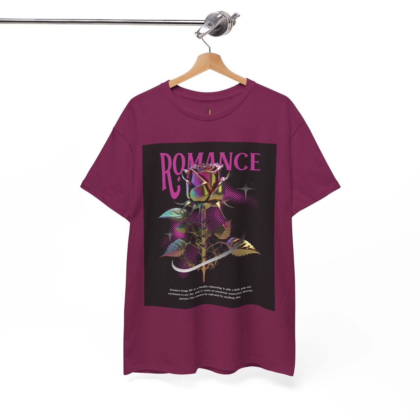 Romantic Floral Unisex Heavy Cotton Tee - Perfect Gift for Love Celebrations