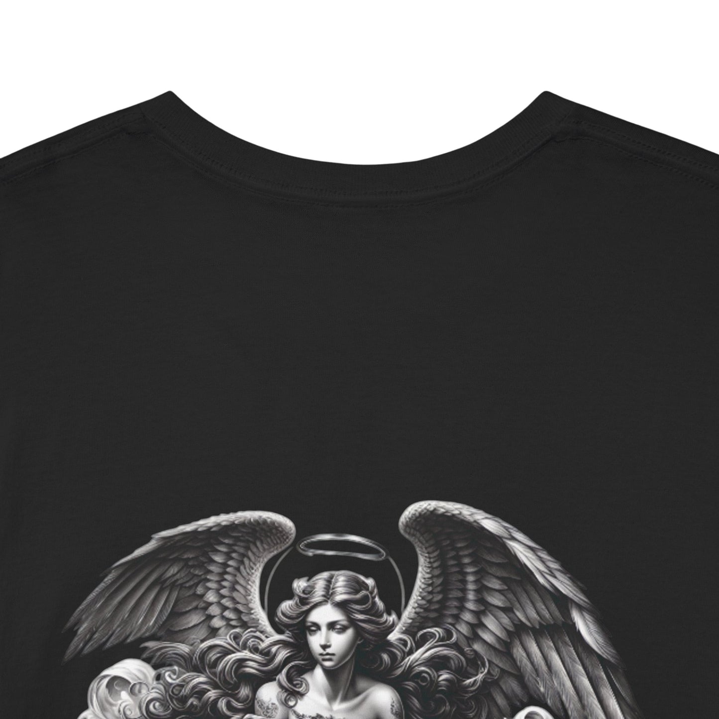 Bold Lion Graphic Unisex Heavy Cotton Tee | Artistic Angel Design