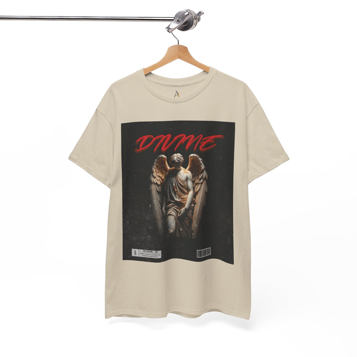 Unisex Heavy Cotton Tee - Divine Angel Graphic T-Shirt