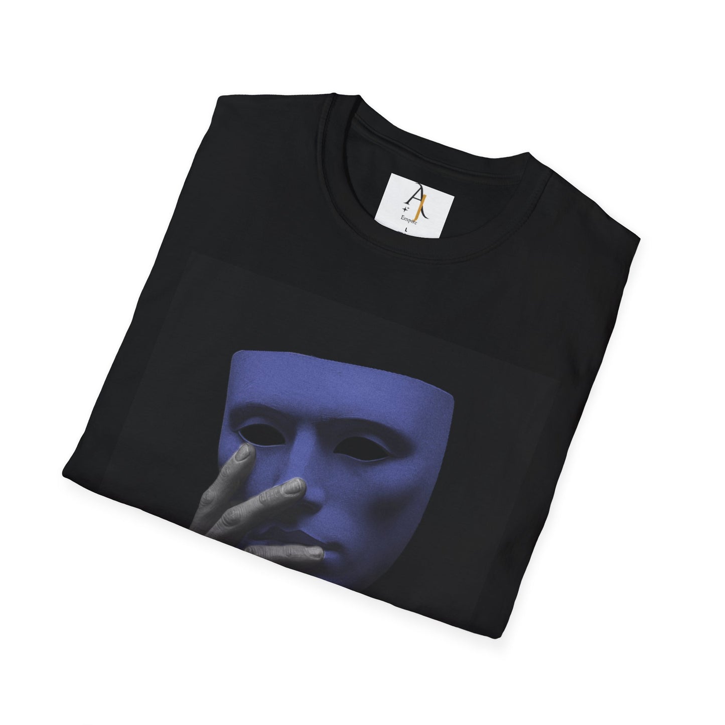 Unisex Softstyle T-Shirt - Artistic Masked Design, Perfect for Creative Souls