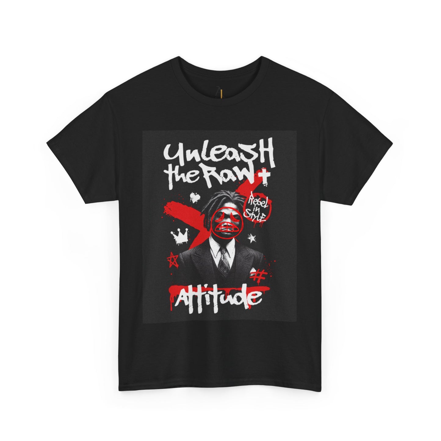 Unisex Heavy Cotton Tee - "Unleash the Raw" Attitude Graphic Shirt