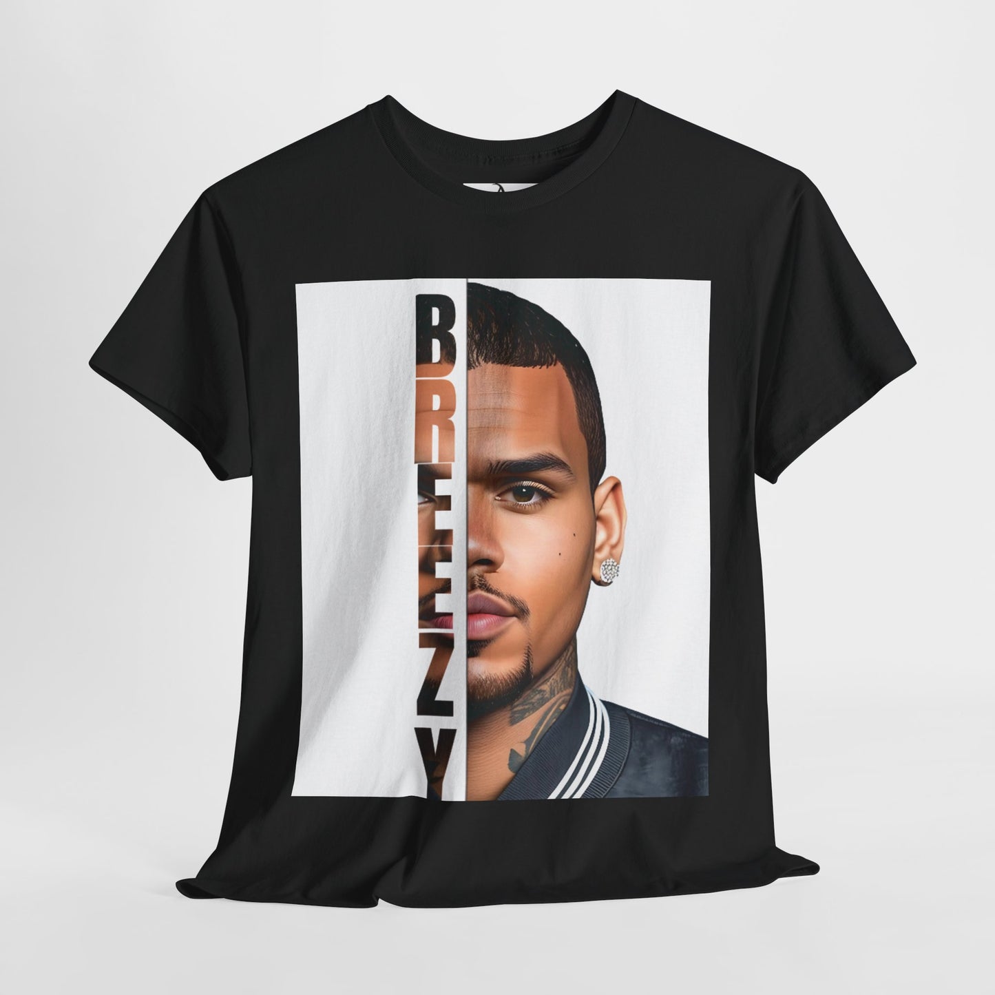 BREEZY Unisex Heavy Cotton Tee - Trendy Graphic T-Shirt for Music Lovers