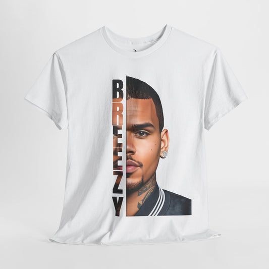 BREEZY Unisex Heavy Cotton Tee - Trendy Graphic T-Shirt for Music Lovers