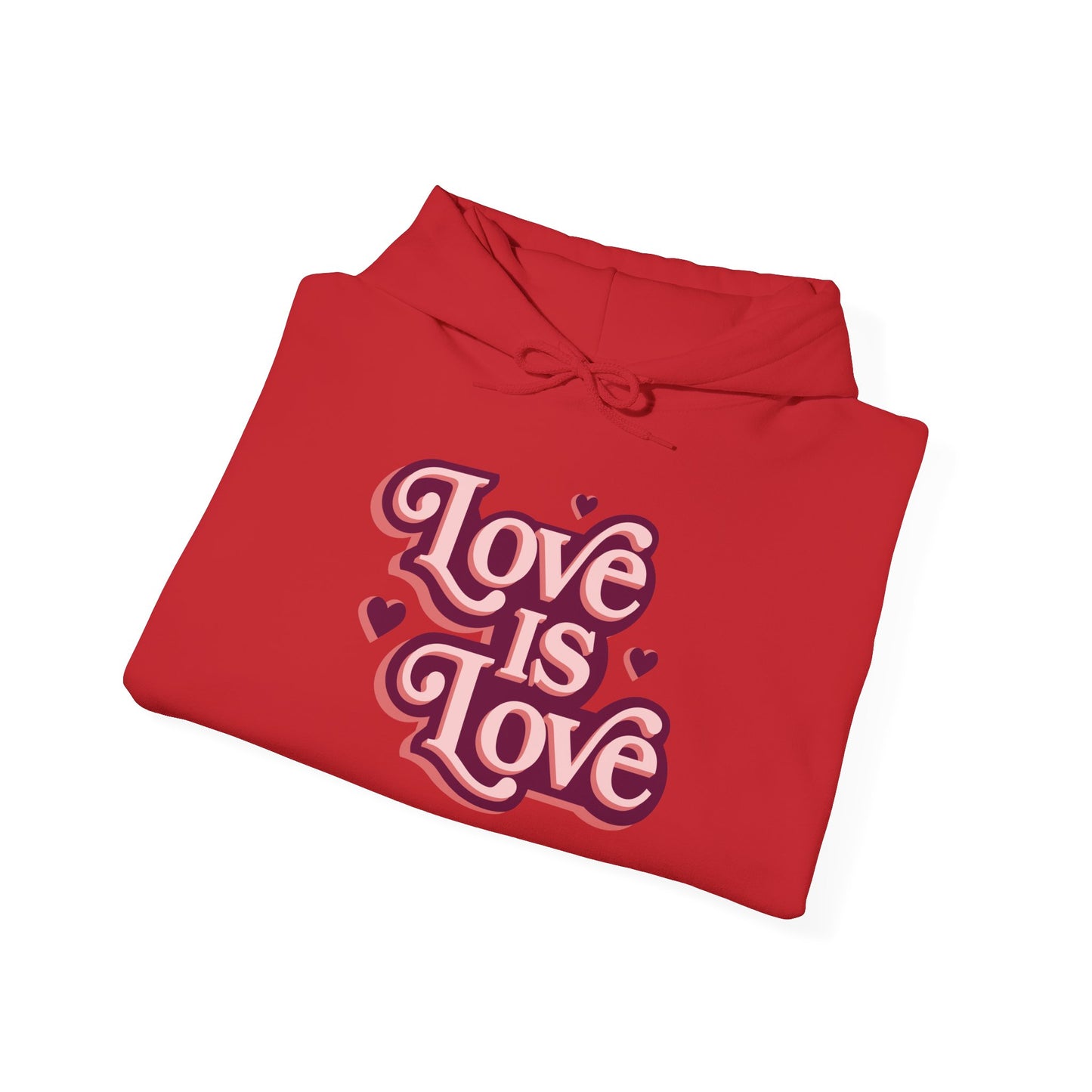 Love is Love Unisex Hooded Sweatshirt | Perfect for Pride & Valentine’s Day