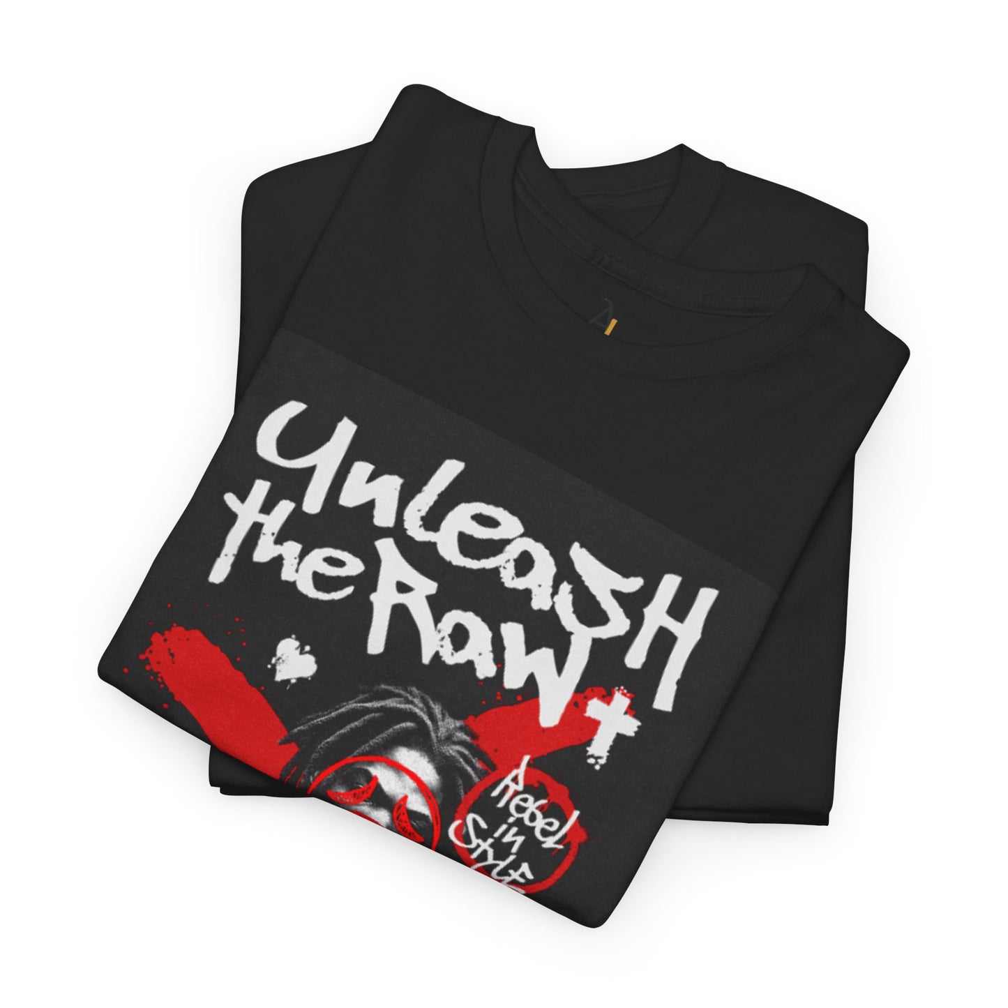 Unisex Heavy Cotton Tee - "Unleash the Raw" Attitude Graphic Shirt