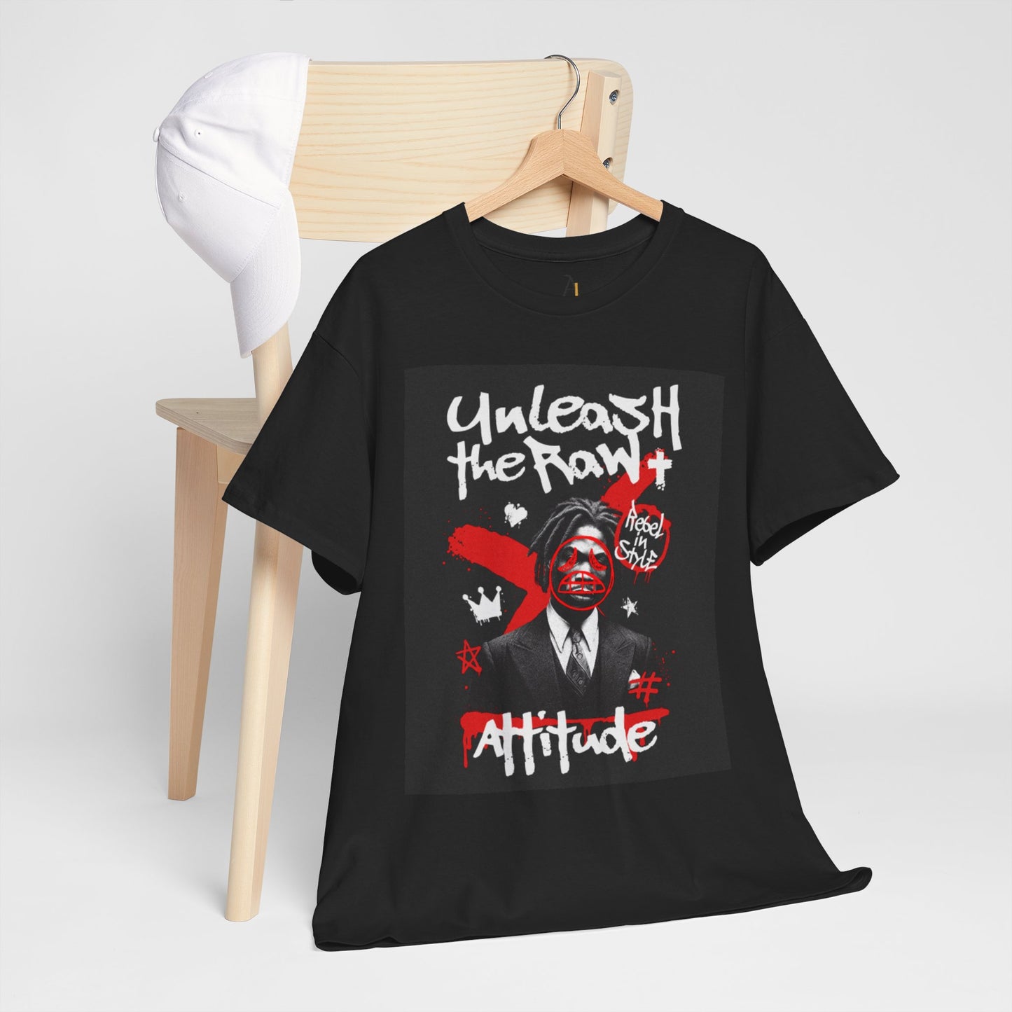 Unisex Heavy Cotton Tee - "Unleash the Raw" Attitude Graphic Shirt