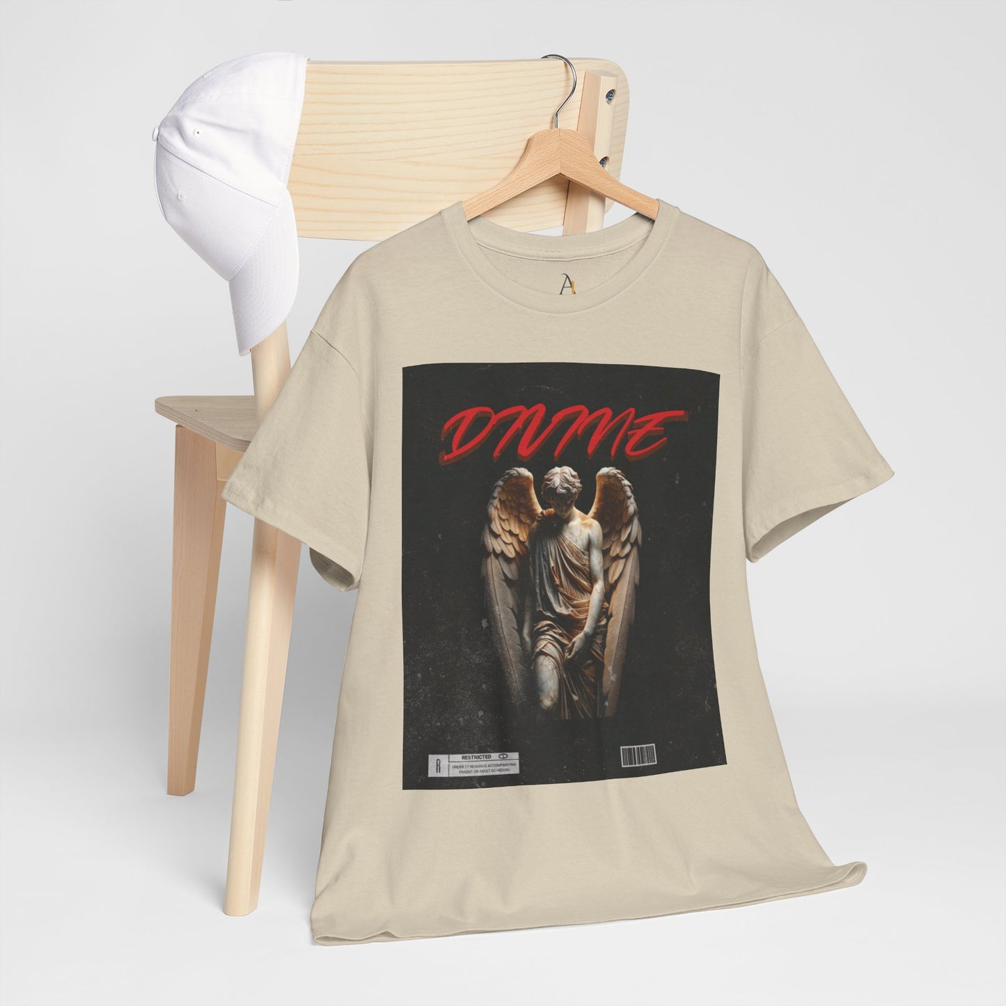 Unisex Heavy Cotton Tee - Divine Angel Graphic T-Shirt