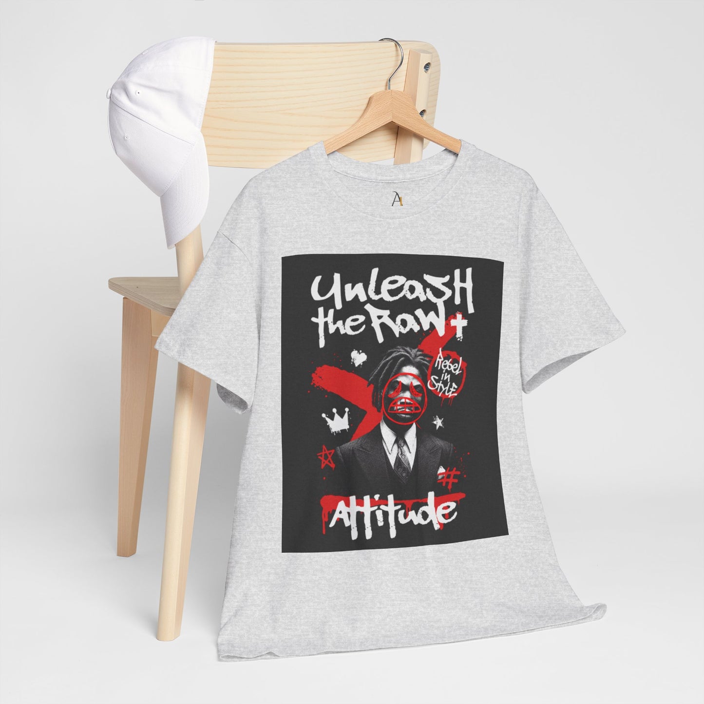 Unisex Heavy Cotton Tee - "Unleash the Raw" Attitude Graphic Shirt