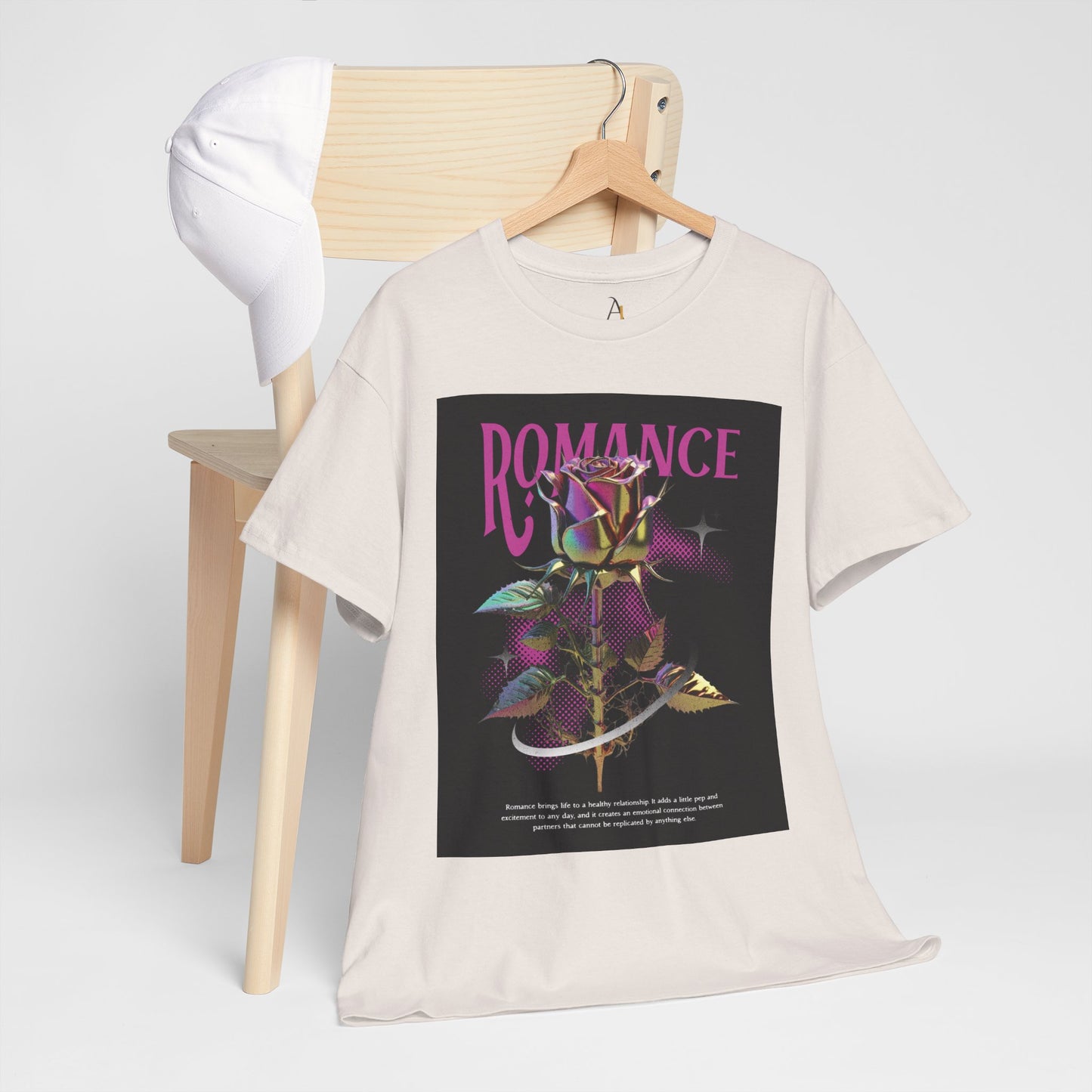 Romantic Floral Unisex Heavy Cotton Tee - Perfect Gift for Love Celebrations